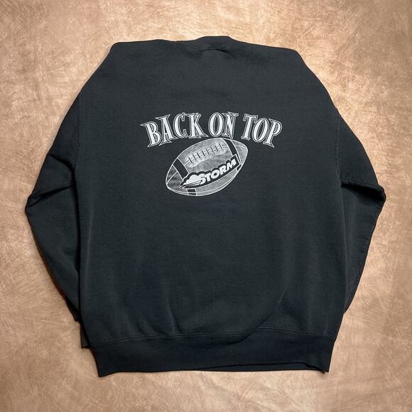 Vintage 90s Storm Defense Football Crewneck Sweatshirt Russell Athletic Sporty - Picture 2 of 7